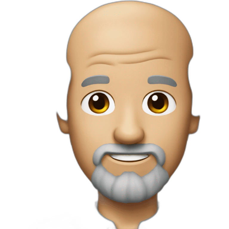 bald bob ross with bald hair emoji