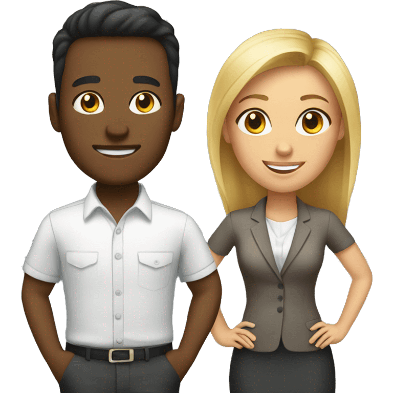 young male and female entrepreneur emoji