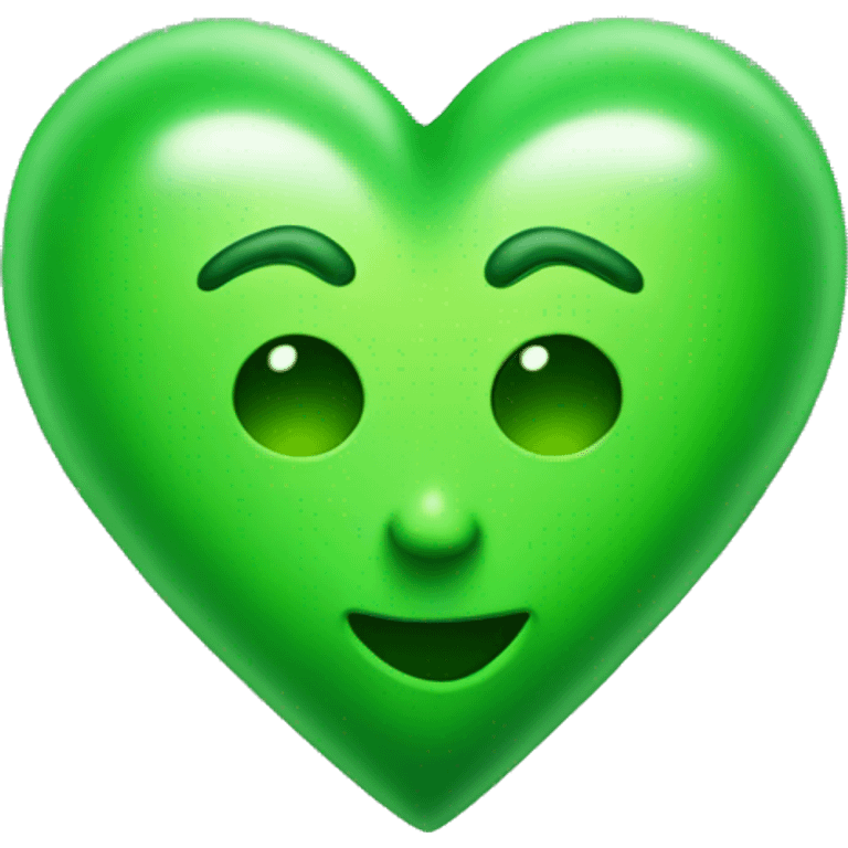 Interesting green Heart  emoji