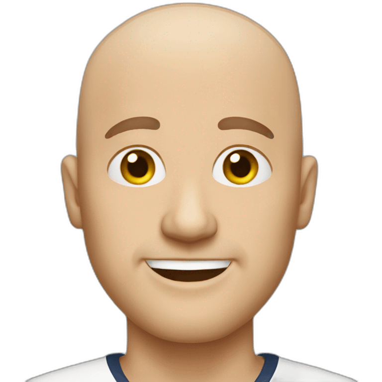 Bald white navy man emoji