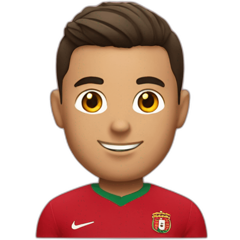 cristiano ronaldo with portugal red jersey emoji