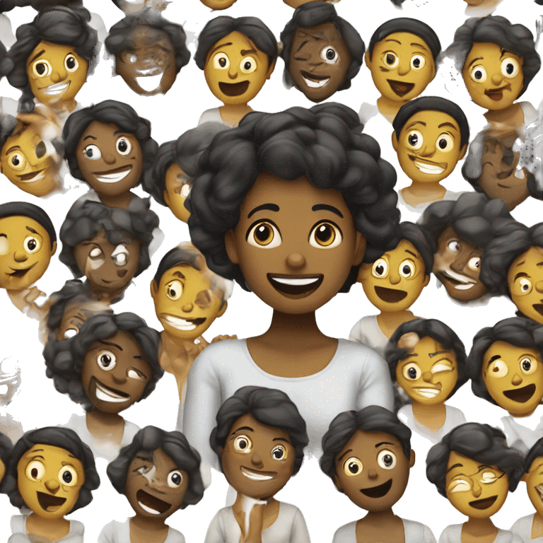 Une jeune femme noire qui pleure de rire emoji