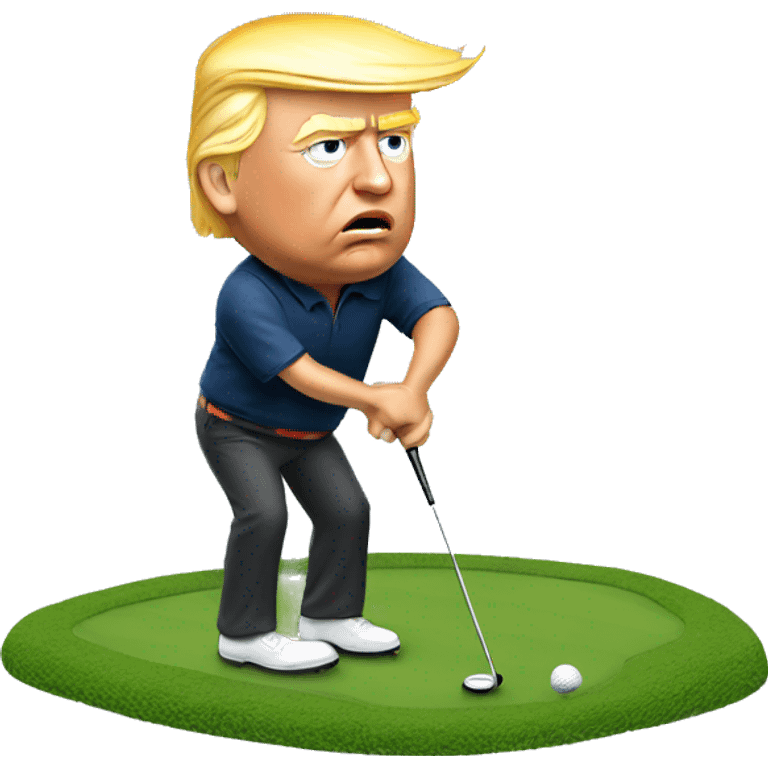 Donald trump golfing  emoji