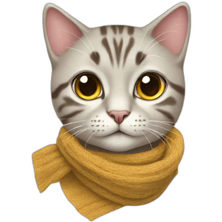 Fashion Cat in fashion scarf emoji