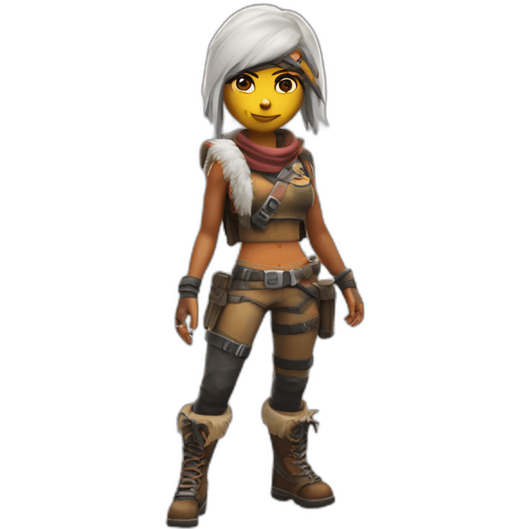 Renegade Raider from fortnite with white skin emoji