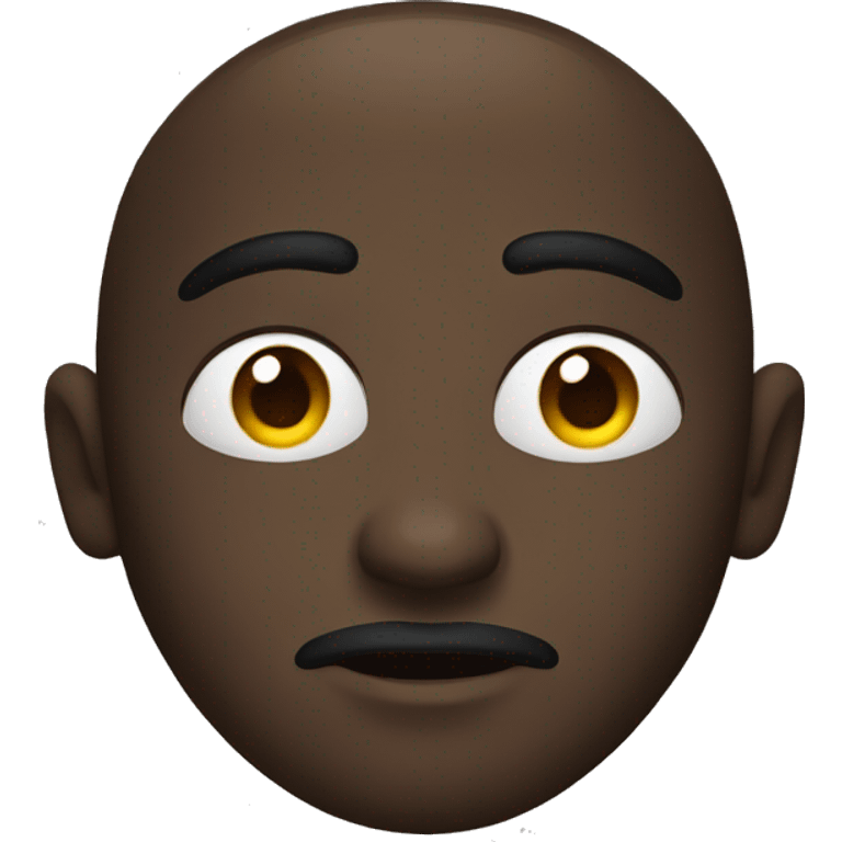 A black version of the one eye brow up emoji  emoji