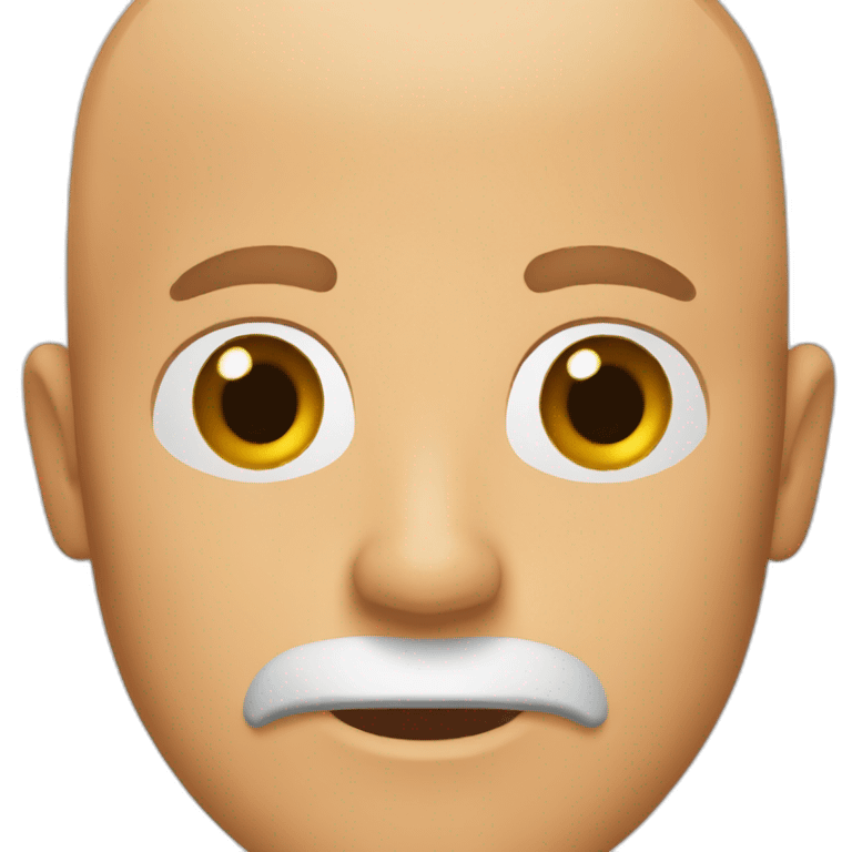 Generic bald white man with patchy ginger beard emoji