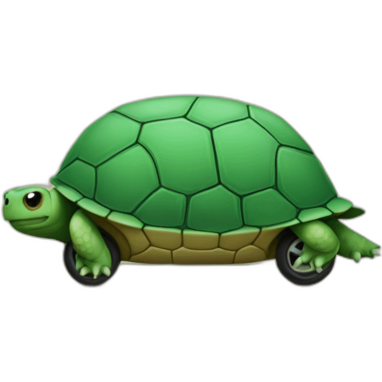 Tortue sur une voiture emoji