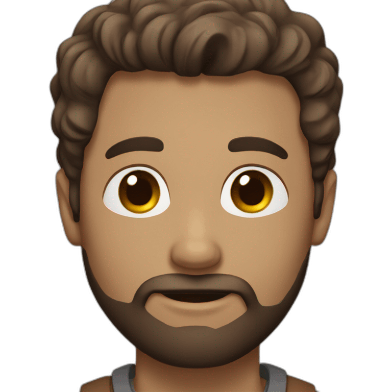 brown haired man with beard emoji