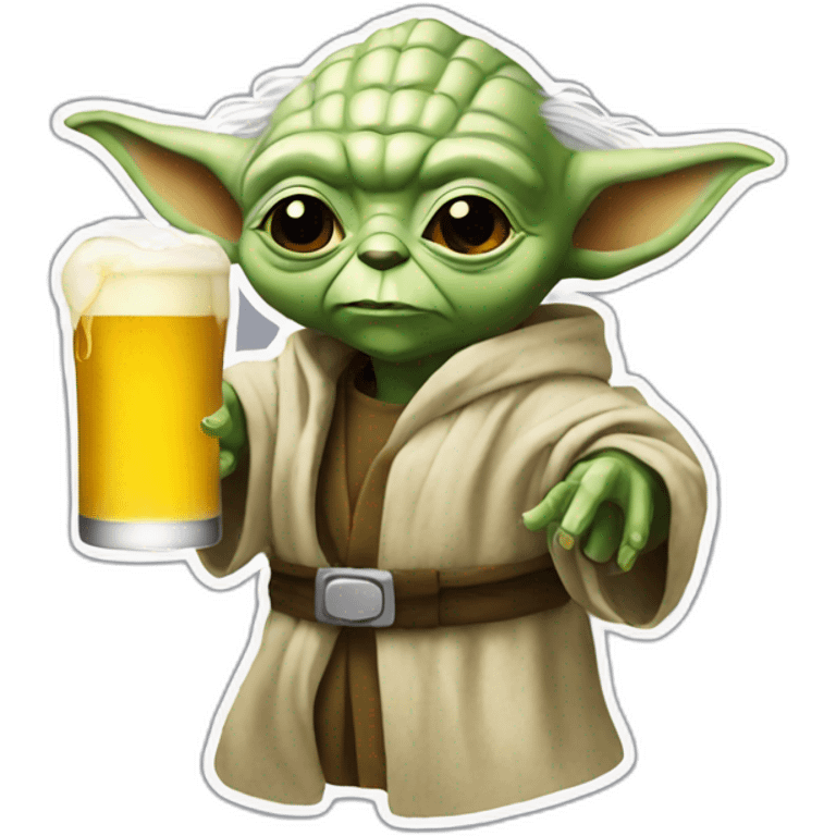 Yoda drink à beer emoji