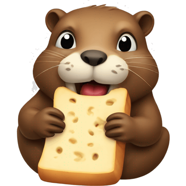 beaver eating a sandwich  emoji