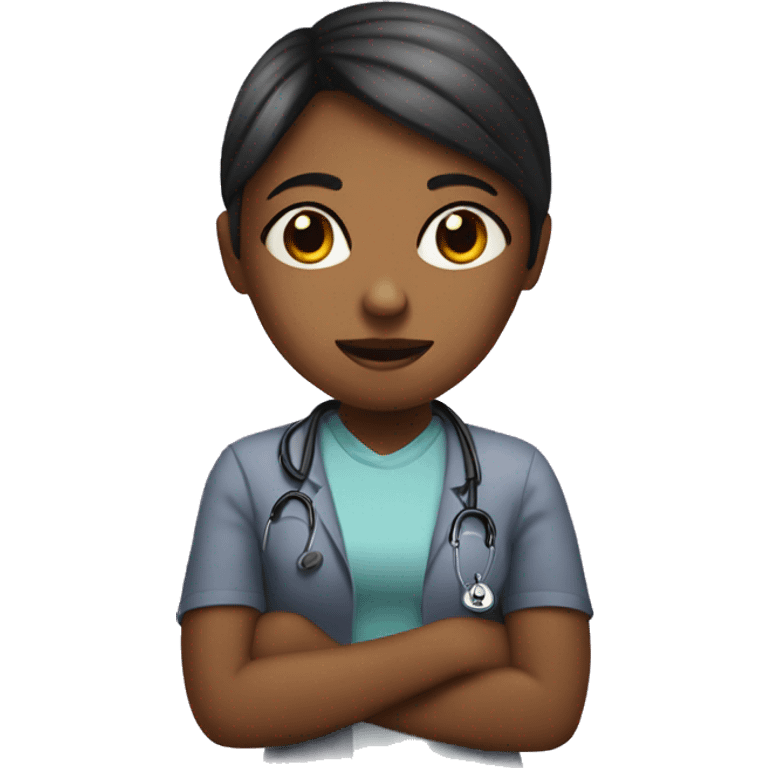 a girl at a psychiatrist's appointment emoji