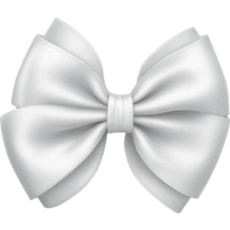 silky white bow ￼ emoji