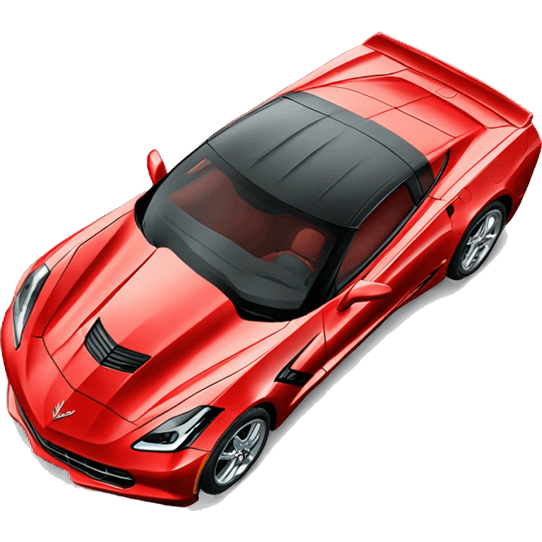 Red corvette car emoji