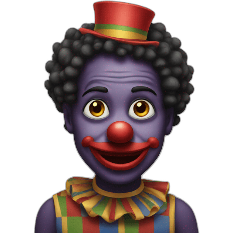 Black clown emoji