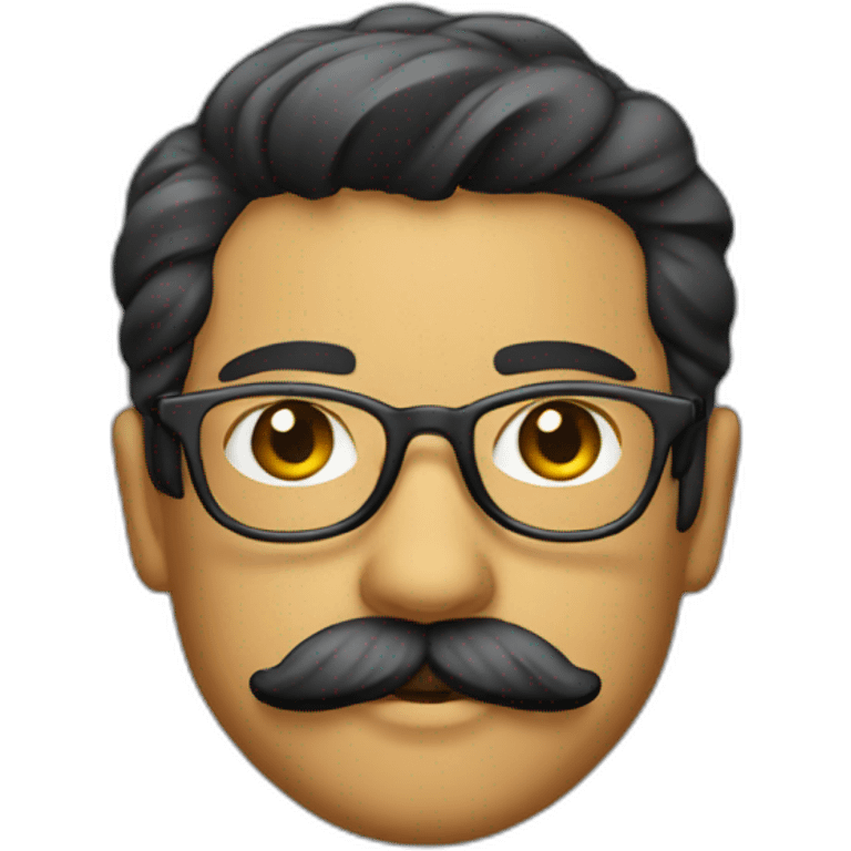 Brazilian designer having mustache emoji