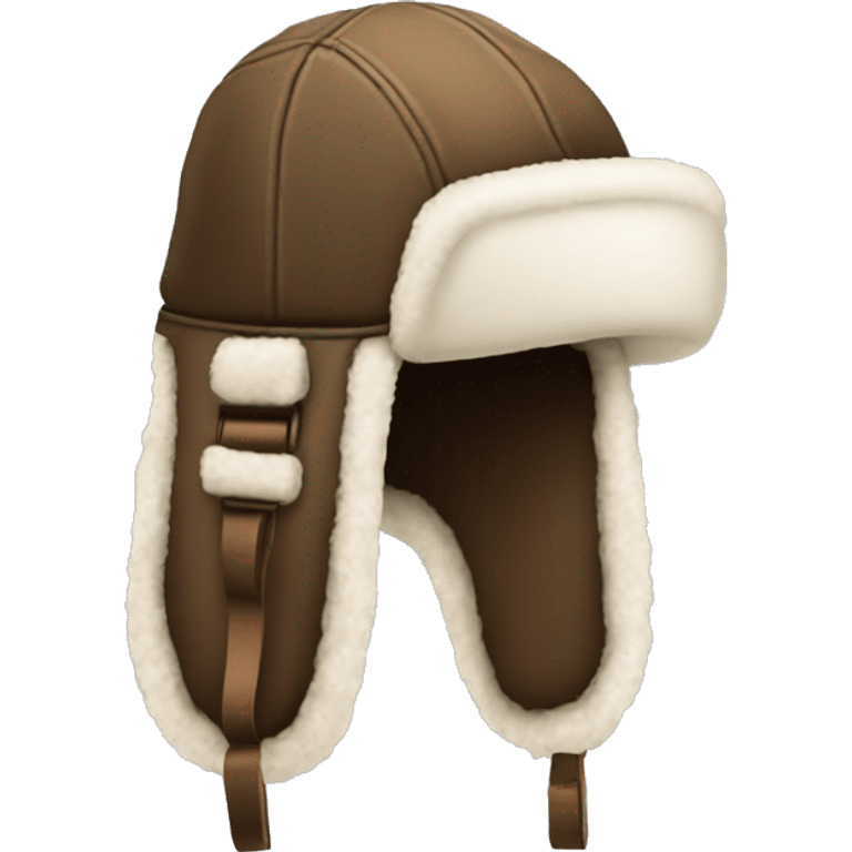 Trapper hat with ear flaps emoji