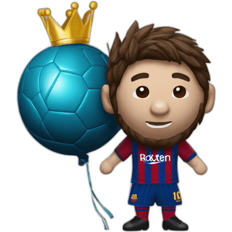 Lionnel Messi with a ballon dor emoji