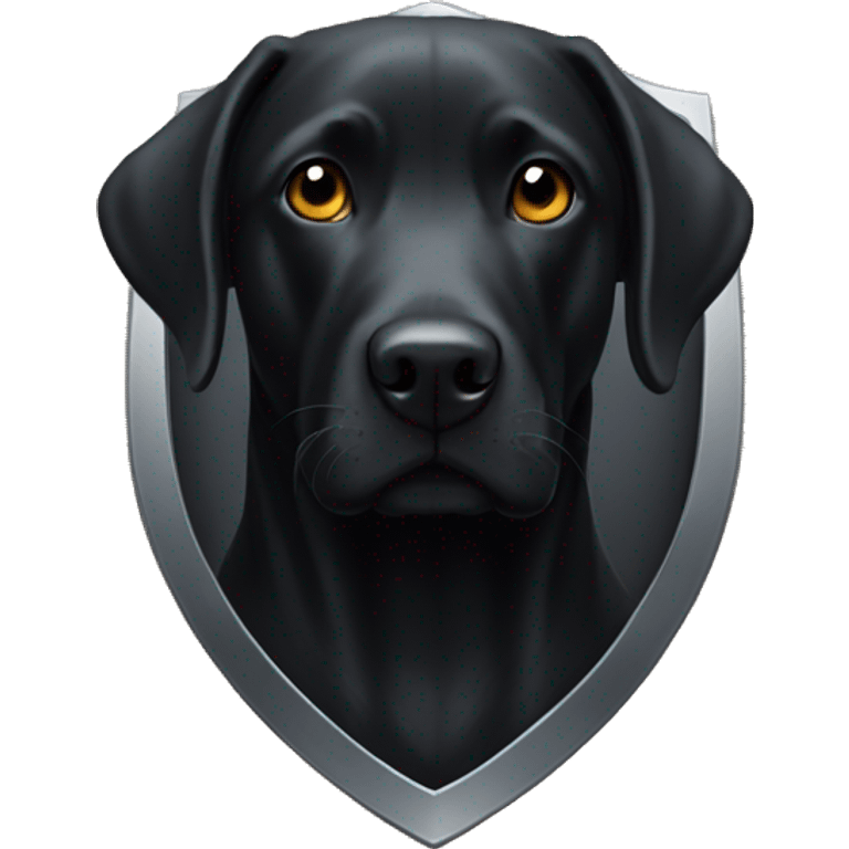 black shield with blacklabrador emoji