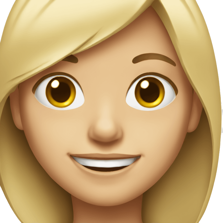 portrait of a girl smiling  emoji