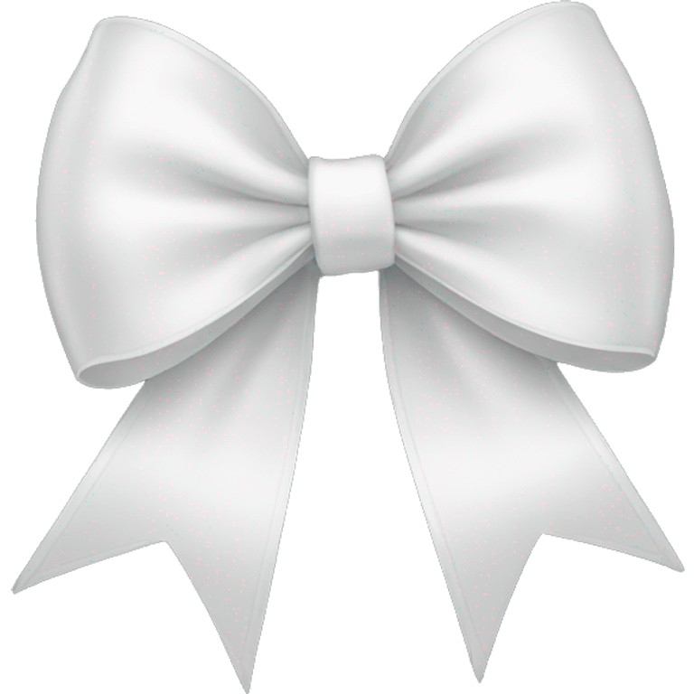 White bow with ribbons hanging down emoji