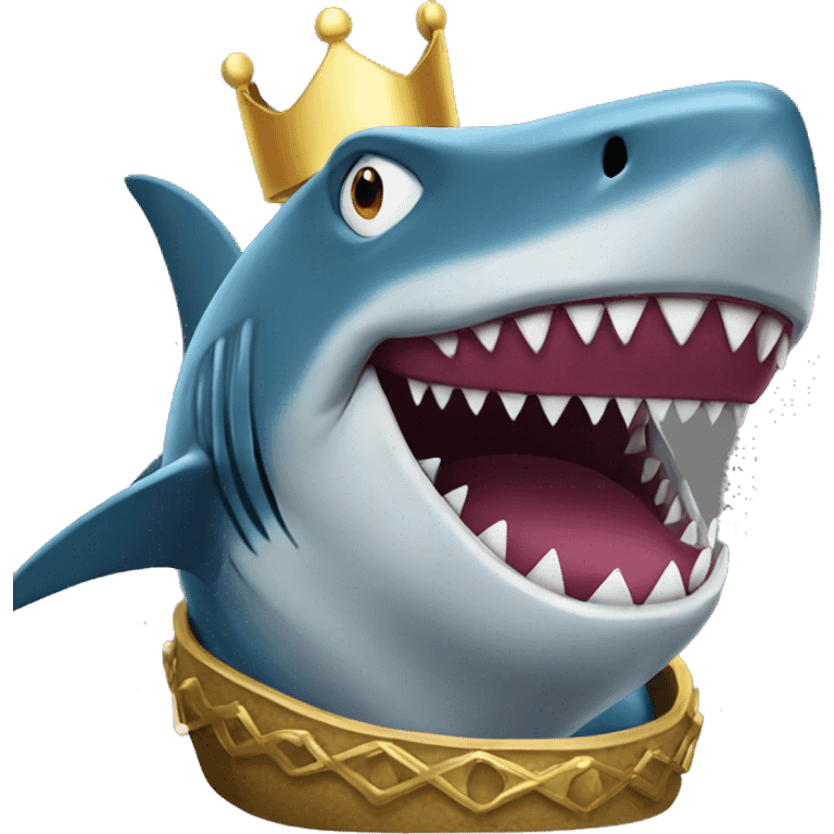 shark as a king emoji