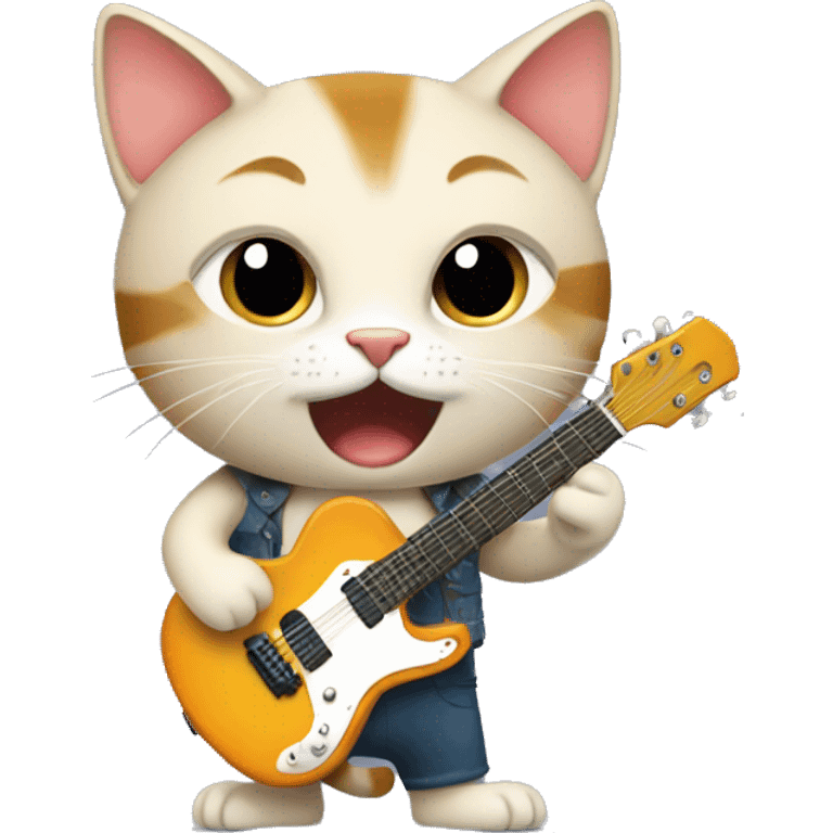 Cat with gitar emoji