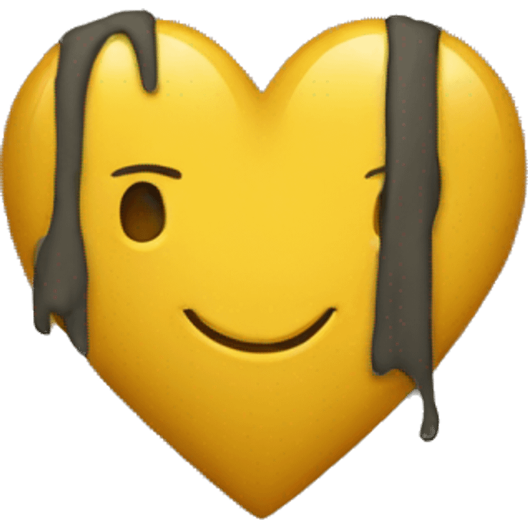 a dark yellow heart emoji