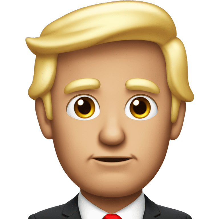 trump with red ear emoji