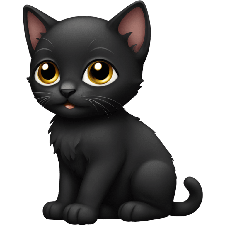 black kitten emoji