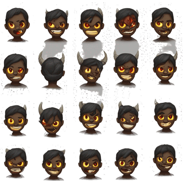 Twitch emote bundle based on a demon emoji