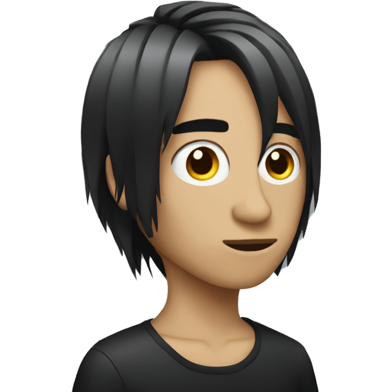 Emo emoji with a tellum hair cut  emoji