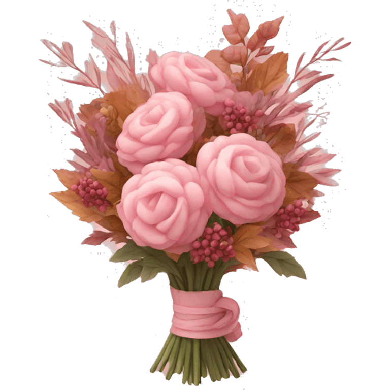 autumn bouquet pink emoji