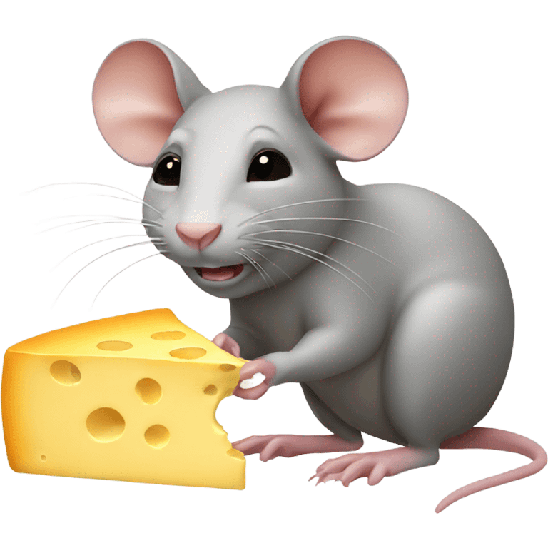 rat eating cheese  emoji