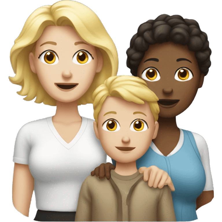 two white women with son emoji