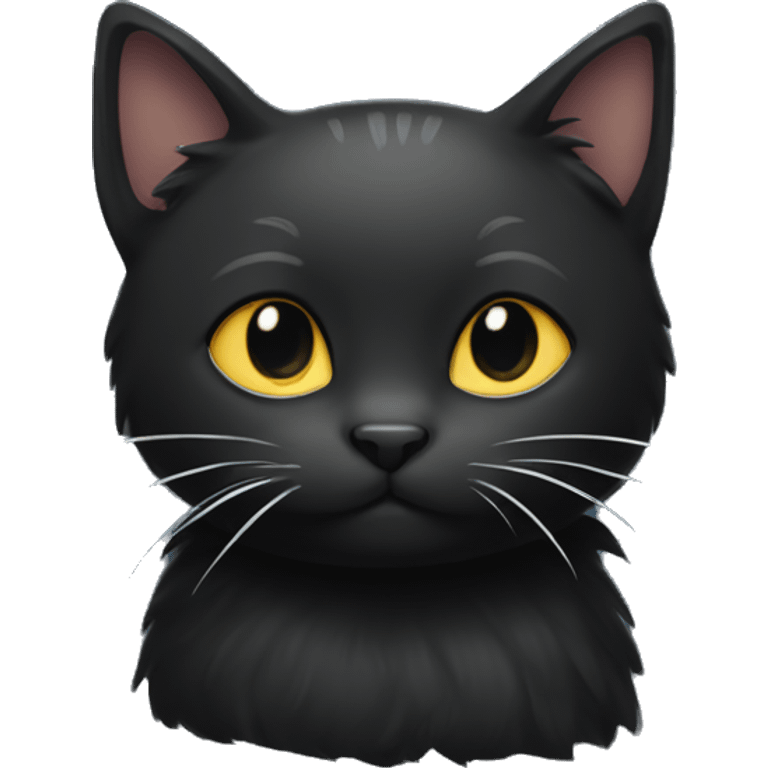 Black kitty with snow flakes on it  emoji