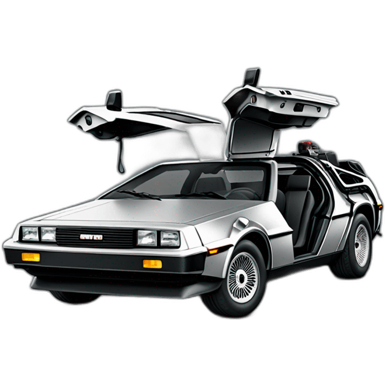 DeLorean voyage dans le temps emoji