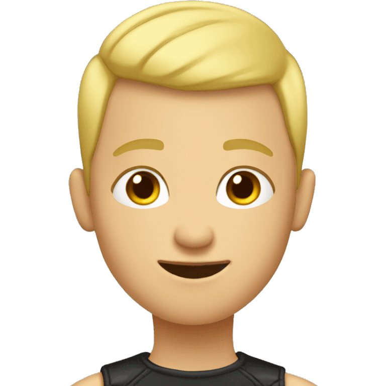 Blond boy with buzz cut emoji