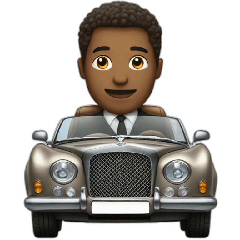 A Man in a bentley car emoji