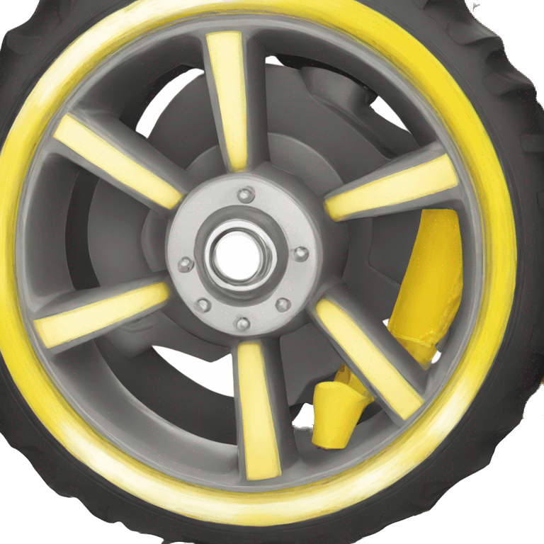 suspension spring leverage yellow tractor wheel emoji