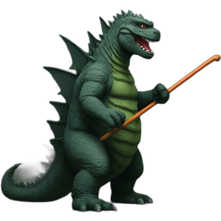 godzilla with a cane emoji