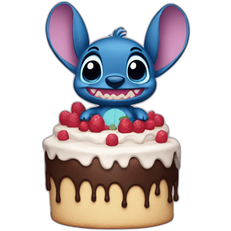 stich with a cake emoji