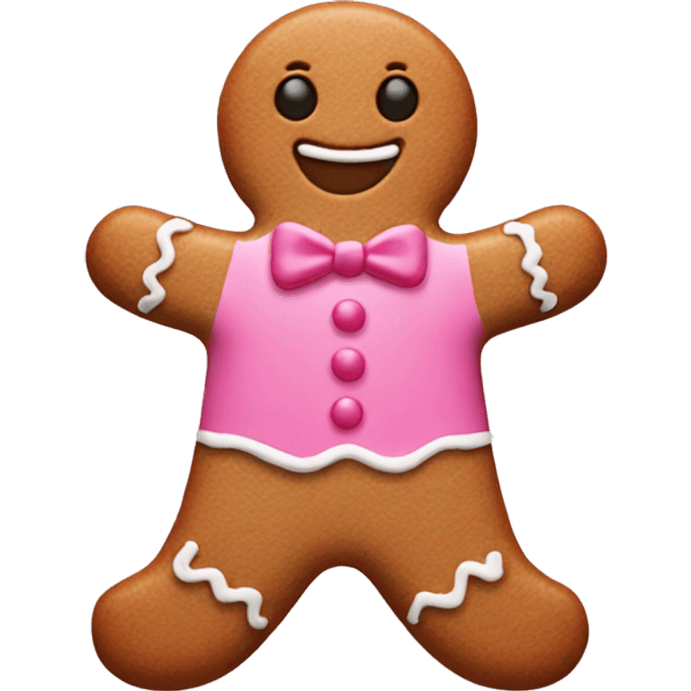 Pink gingerbread man  emoji