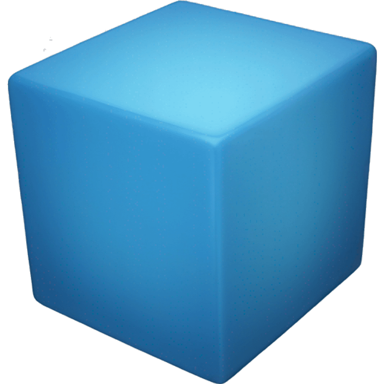 Blue cube with cubic glasses  emoji