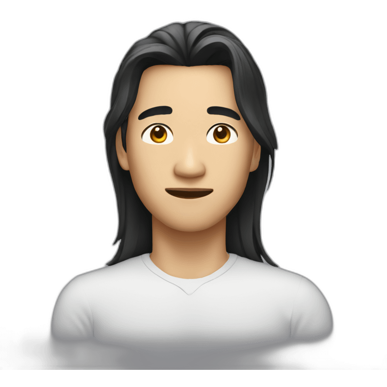 asian male with flow long haircut emoji