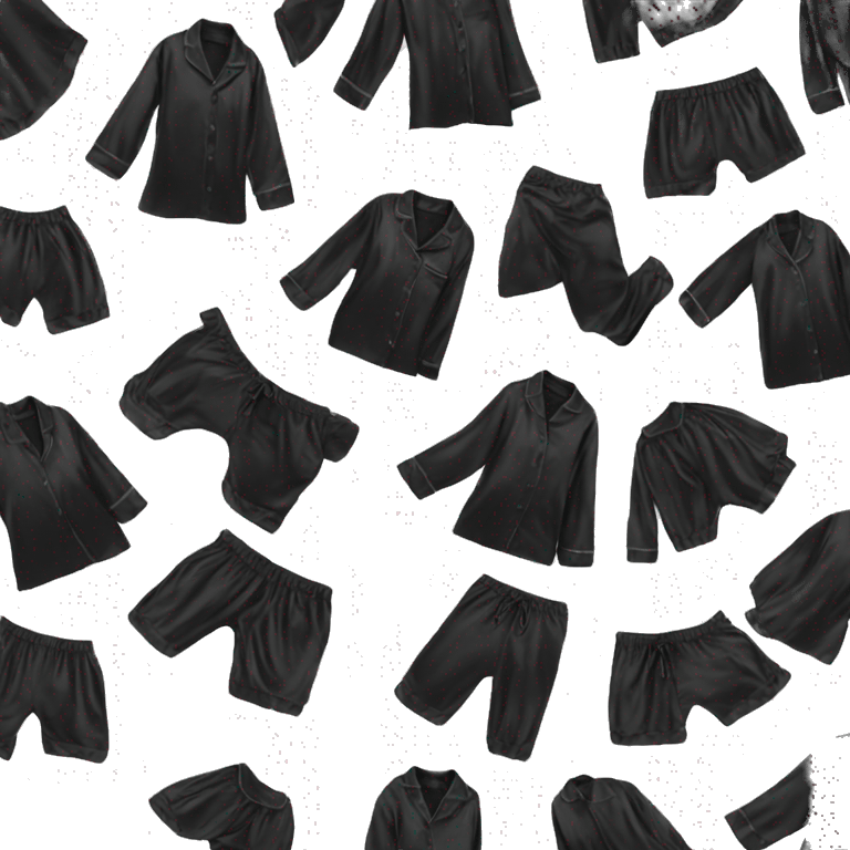 Black silk pyjama set emoji