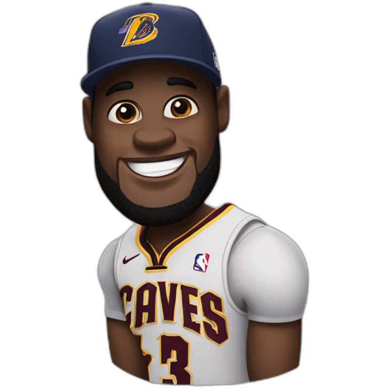 Lebron James with cap emoji