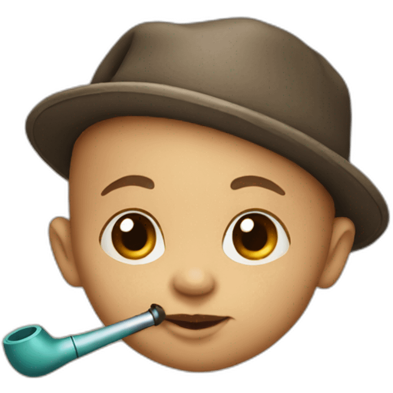 baby with a pipe emoji