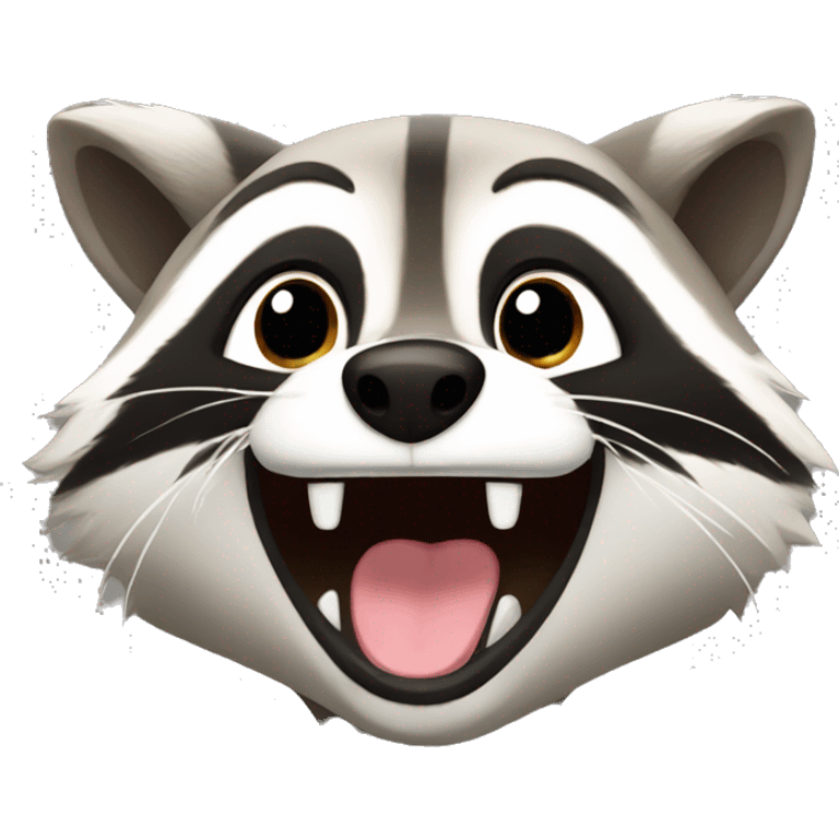 Happy raccoon  emoji