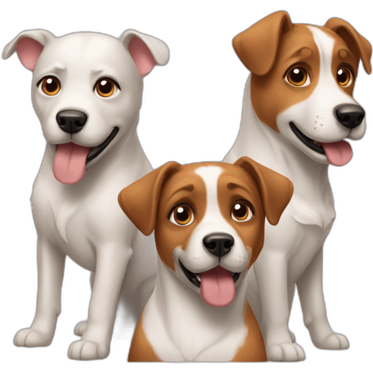 three dogs emoji